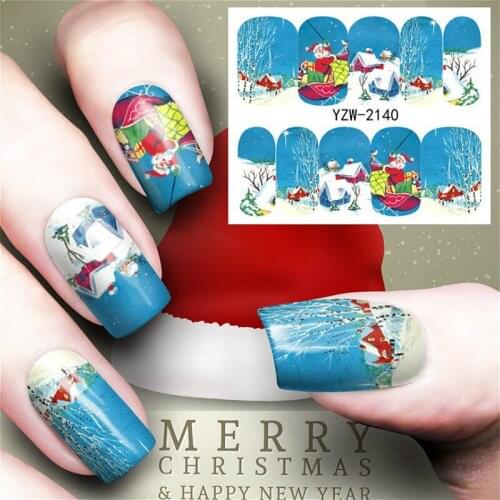 1 Pcs Blueness Party Favors Tree Nail Sticker Water Decals Nail Glitter Party Special Butterfly Transfer Nail Art Decoration