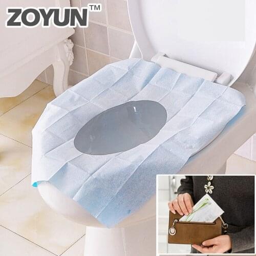 5pcs Disposable Toilet Seat Pad Portable Waterproof Cushion Paper Maternal Mats Travel Hotel Supplies Thickening Cover Set