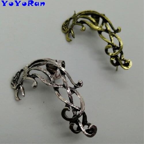 5Piece Punk hollow out eagle stud earring ear cuff for woman man vintage silver bronze openwork bird punk earring jewelry gift