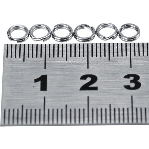 50pcs/100pcs 3mm/8.46mm Fishing Stainless Steel Snap Split Ring Lure Tackle Connector different sizes Split Rings