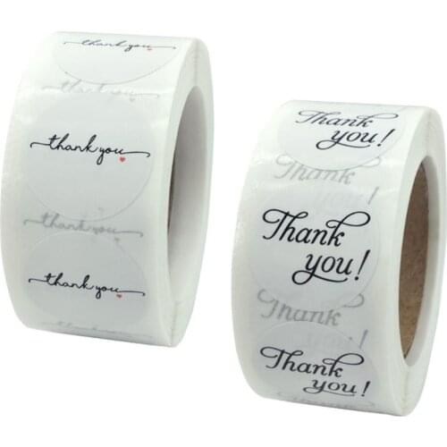 500pcs Adhesive Stickers Decorative Sealing Stickers,Thank You Stickers Seal Label Scrapbooking Baking Gift Bags Wedding Decor