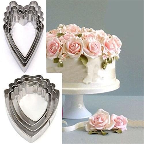8pcs/set Heart Peony Flower Fondant Sugarcraft Cake Biscuit Cutter Decorating Mold Mould Tool Free Shipping