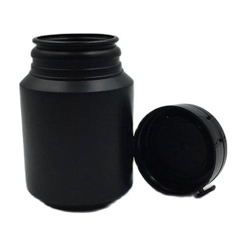 FreeShip 10pcs/lot 100ml 100g 100cc HDPE Pull-ring Cap Medicine Bottle 3.34oz Plastic Black Pill Bottles with Tear-off Cap