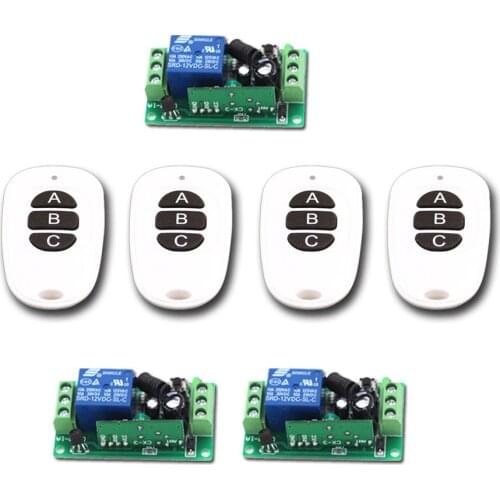 Wireless Remote Control Switch 24v 1CH 10A Remote Switch automatic teleswitch with 3CH Transmitter 315Mhz/433Mhz