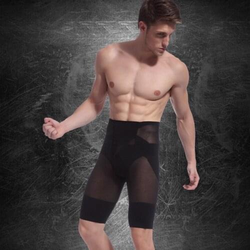 High Waist Body Shaper Pants Elasticity Shapewear Slim Body Shorts Nylon Strong Compression Waist Men Shaper Belts Slimming Pant