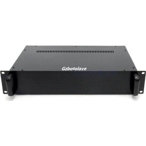 Black 19 inch 2U project DIY chassis data switch box Chassis power communication server chassis 425*88*250 mm