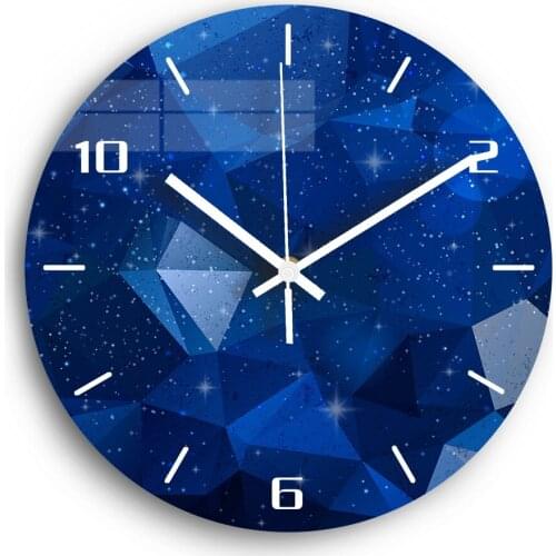Decorative Wall Clock Mute Clockwork Night Starry Sky Acrylic 3D DIY Modern Design Wall Clock for Living Room Kitchen Watch