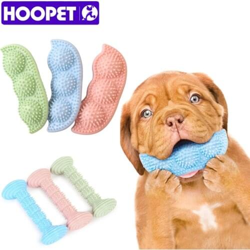 HOOPET Dog Teething Chew Toys Pea Shape Puppy Toothbrush 2-8 Months-Soothes Itchy Teeth and Painful-360°Puppy Teeth Cleaning