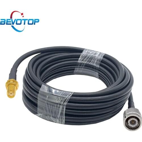 RG58 TNC Male Plug to SMA Female Jack RG58 Pigtail 50 Ohm RF Coaxial Cable RG-58 Extension Cord Jumper 50CM 1M 2M 5M 10M 15M