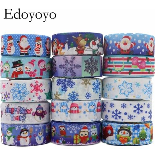 10 Yards 7/8' 22MM Christmas Day Printed Grosgrain Ribbons For Hair Bows DIY Handmade Materials Y2020091103