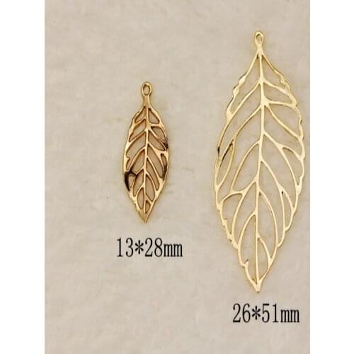 Hot Sale 40pcs/lot leaf Button Flatback gold plating Wedding Button DIY hair cellphone decoration Accessories YL25