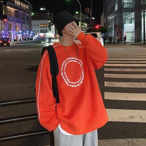 Male Pullover Tops Hip Hop Sweatshirts Men 2021 Line Reflection Street-Style Hoodies Mens Korean Hooded Clothes
