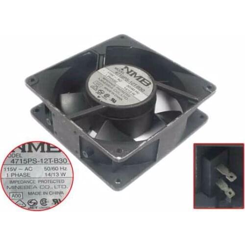 NMB-MAT 4715PS-12T-B30 A00 AC 115V 14W 120x120x38mm Server Cooling Fan