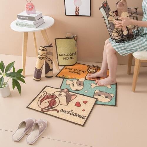 PVC Great Door Floor Protective Pad 8 Styles Doormat Non-slip for Household