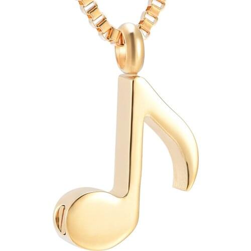Cremation Urn Necklace Music Note Pendant For Adults Memorial Keepsake Urn Jewelry For Ashes Stainless Steel Rememberance Gifts