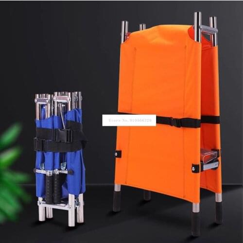 Two/Four-fold Portable Foldable Stretcher Outdoor Household Emergency Treatments Stretcher Bed Aluminum alloy/Stainless Steel
