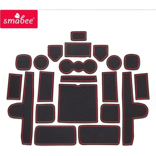 Smabee Anti-Slip Gate Slot Cup Mat for Kia Sorento 2020 2021 Cup Holder Door Groove Non-slip Pad Accessories Rubber Coaster