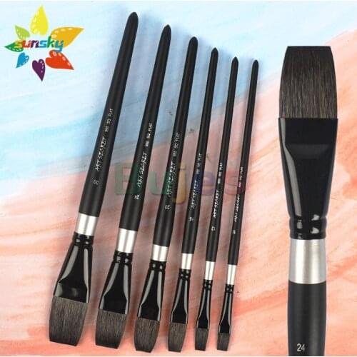 Original Artsecret 950 SQ RAT Black Swan penholder Flat head Squirrel hair Watercolor brush pen Professional hand painted