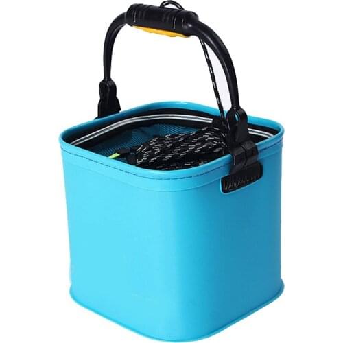 Fishing Bucket Box Folding Storage Container EVA Breathable with Handle for Outdoor QW
