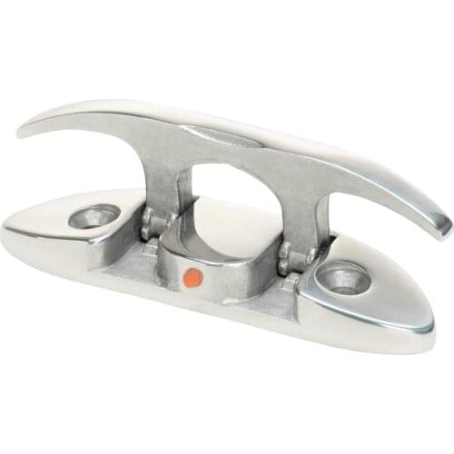 Marine Boat Flip Up Folding Pull Up Dock Cleat - 6-inch 316 Stainless Steel (Silver)
