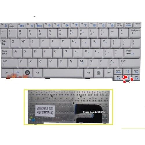 SSEA New US Keyboard white For Samsung NP-NC10 NC10 ND10 N108 N110 N130 NP10 N140 NC310 laptop keyboard