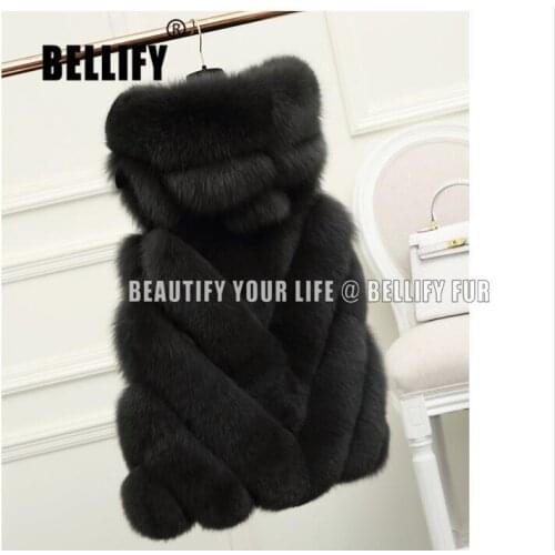 Loose Real Fox Fur Women Casual Sleeveless Vest Autumn Jacket Female Coat casaco feminino down jacket female winter