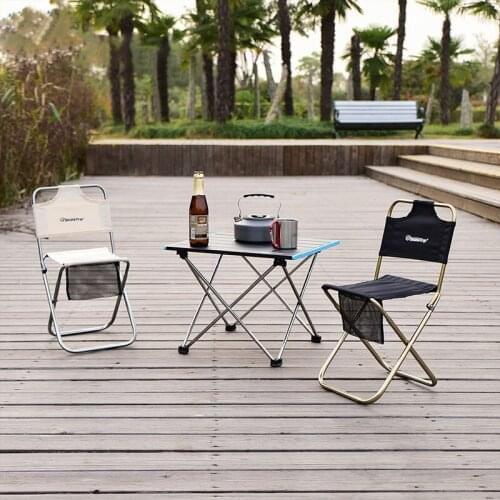 Outdoor Foldable Fishing Chair Ultra Light Weight Portable Folding Camping Aluminum Alloy Picnic Fishing Chair with Bag