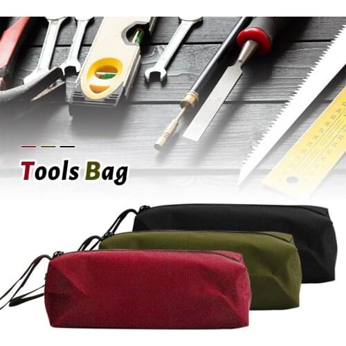 Electrician Oxford Canvas Waterproof Storage Tool Bag Utility Bag Repair Hand Toolkit Metal Screws Drill Plier Wrench Organizer
