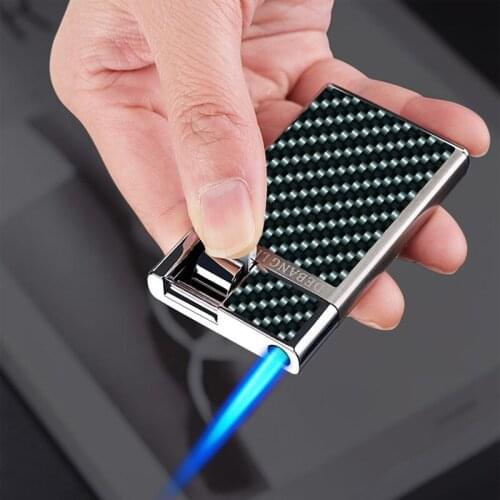 Windproof Torch Lighters BBQ Jet Gas Cigarette Lighter Creative Press Ignition Method Metal Spray Gun Lighter Dropship Suppliers