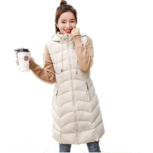 Fashion Autumn Winter Women Vest 2018 New Office Lady Down Cotton Vest Hooded Plus Size 4XL Slim Outerwear Thicken Vest Top Q708
