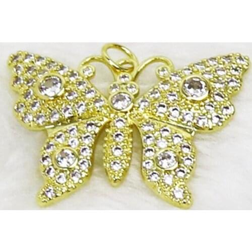 10 Pcs Jewelry Butterfly Gold Butterfly Pendant Accessories Jewelry Necklace Accessories New design Fashion pendant 51587