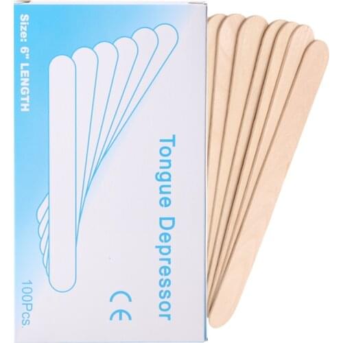 100pcs Disposable Wooden Waxing Stick Wax Bean Hair Removal Stick disposable Tongue Depressor Spatula Beauty Body Tool