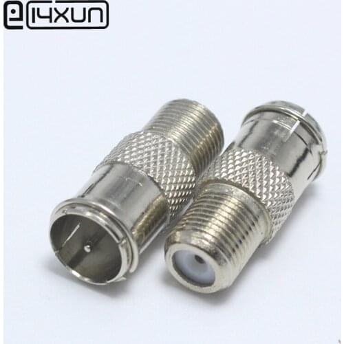 2pcs Inch Coax F Female jack to Male Plug Connector TV Antenna Quickly Connector