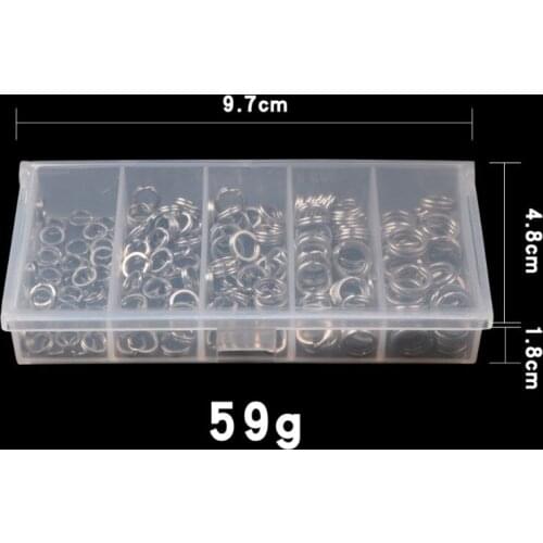 200 Pcs/box Stainless Steel Split O-Ring Heavy Fish Box Double Ring Connector Fishing Accessories Bait