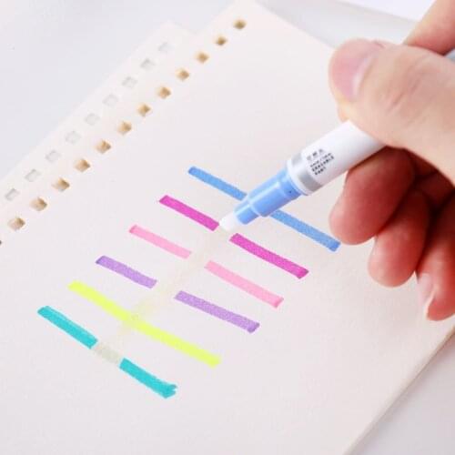 6pcs/set Erasable Highlighter Pen Marker Pastel Liquid Chalk Fluorescent Pencil