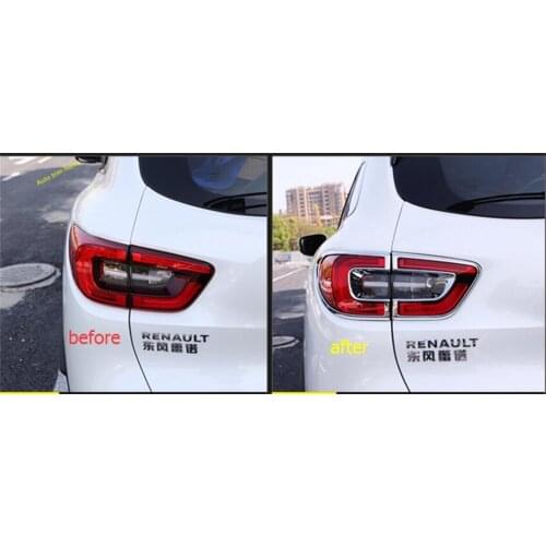 ABS Chrome Rear Tail Lights Lamps Taillights Frame Cover Trim For Renault Kadjar 2016 2017 2018 Exterior Kit