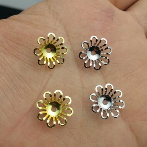 20 pieces / lot 15mm copper filigree flower Jewelry DIY Components Findings Headgear accessories