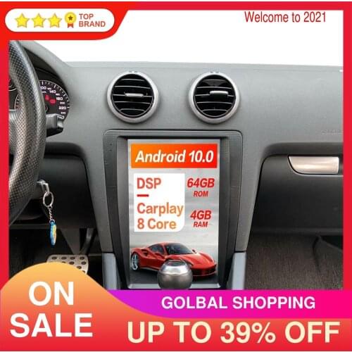 Android 10.0 6+128 Tesla Screen For Audi A3 2004-2012 Car GPS Navigation Auto Stereo Head Unit Multimedia Player Radio Navi Tape