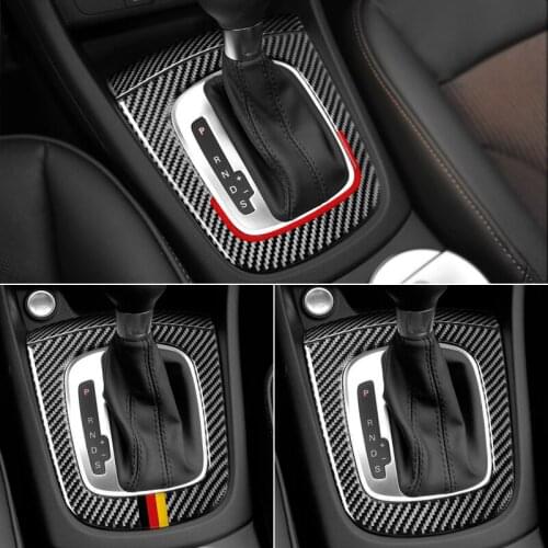 Car Central control board Carbon Fiber Gear Shift Control Panel Car Stickers and decals For Audi Q3 2013-2018 accessories