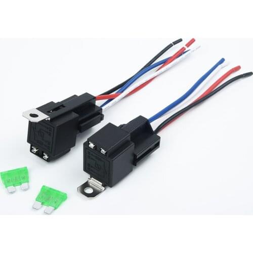 6Pcs/set Waterproof Automotive Relay Car Relay DC 12V 30A 4Pin Relay Auto Relay Parts Tools Set with Blade Fuses Universal