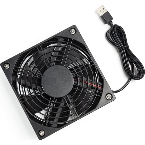 Router Cooling Silent Fan For Computer Cases Mining Rig CPU Coolers Computer Cooling Fan DC 5V USB Power 120mm Cooling Fan