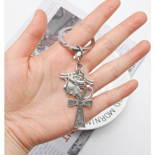 Брелок для ключей Key chain Original Keychains Keyring Sublimation Blanks Religious Belief Cross Grim Reaper Eyes Keychains