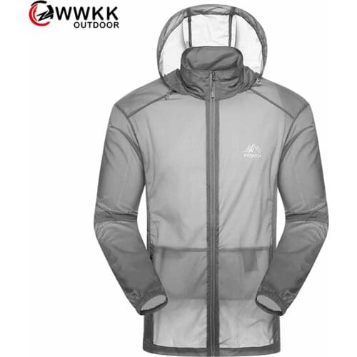 Quick-Drying Waterproof Couple Jacket Sunscreen UV Protection Casual Outdoor Sweat-Absorbent Light Camping Hiking Hooded Jackets