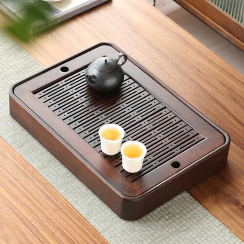 Household Chinese Kung Fu Tea Set Tea Tray Solid Wood Drainage Storage Tea Tray Chinese Tea Ceremony Accessories Dry Tea Table