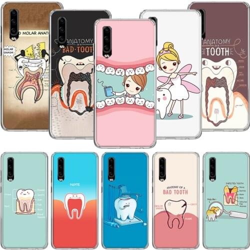 Wisdom Teeth Dentist Tooth Phone Case For Huawei P30 P40 P20 P10 Mate 20 10 30 Lite Pro P Smart Z Plus Printing Cover Coque Shel