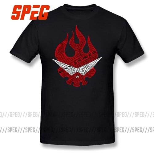 T Shirts Short Sleeves T-Shirt Crewneck Gurren Lagann Typography Row Row Fight the Power Mens Short Sleeves Tees