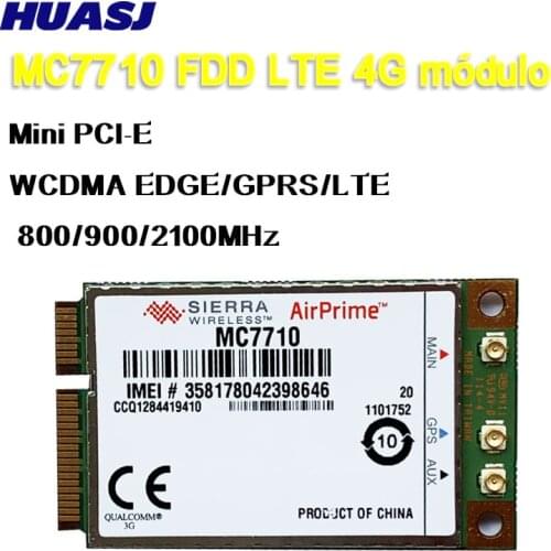 Huasj Desbloqueado Sierra Wireless MC7710 4G LTE/HSPA + 4G 3G módulo WWAN Mini PCI-E tarjeta WCDMA EDGE/GPRS/LTE 800/900/2100MHz