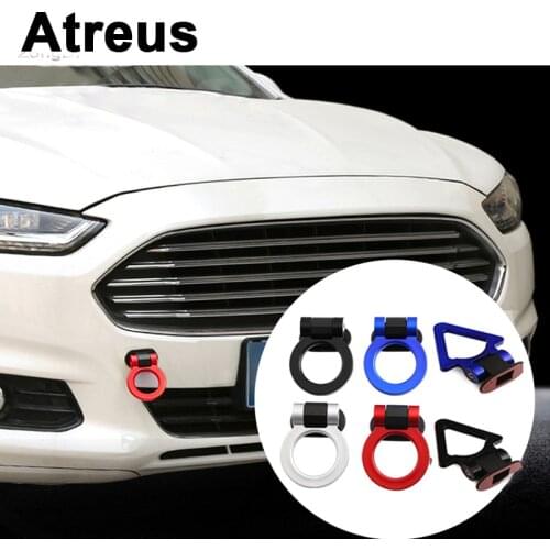 Atreus Car Auto Trailer Ring Racing Tow Towing Hook Sticker For VW polo passat b5 b6 Mazda 3 6 cx-5 Toyota corolla Ford focus 2
