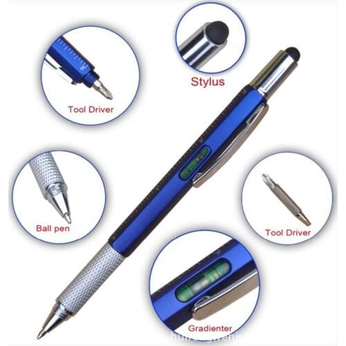 Multi function screw driver, tool pen, caliper, leveler, scale, capacitance touch ball pen