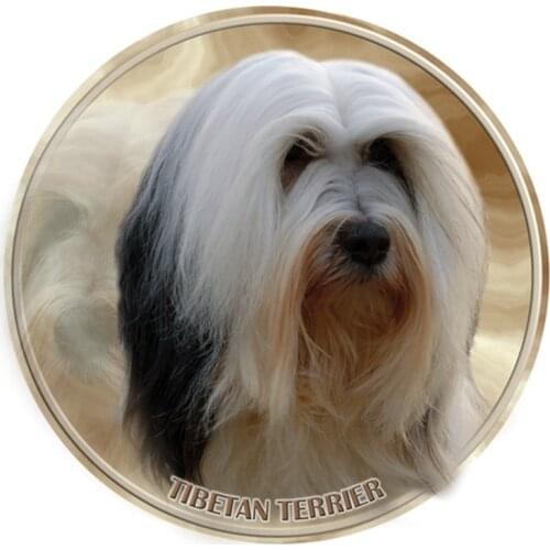 S40371# Various Sizes PVC Decal Tibetan Terrier Dog Animal Car Sticker For Bumper Rear Window Laptop Refrigerator Toilet